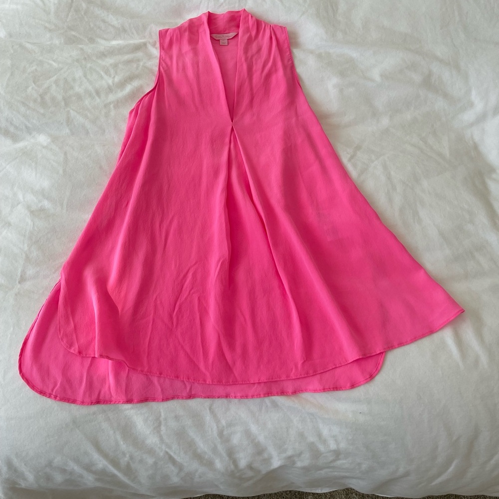 Lilly Pulitzer 100% Silk Pink Sleeveless Top Size XS
